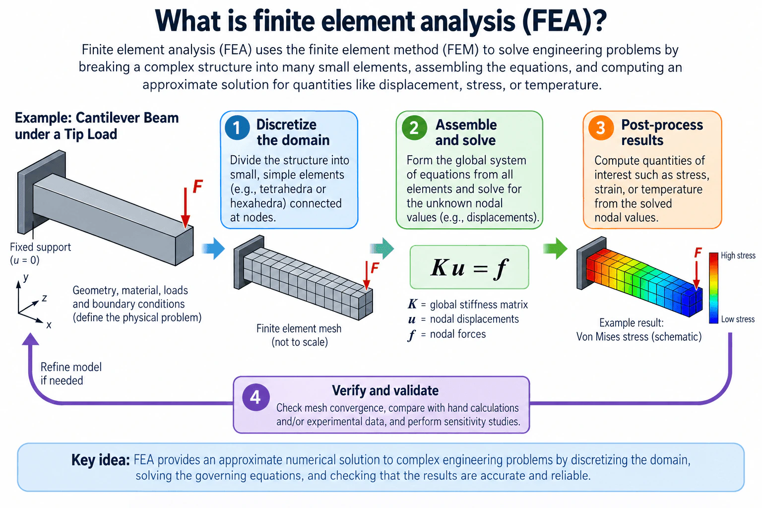 What is finite element analysis (FEA)? diagram