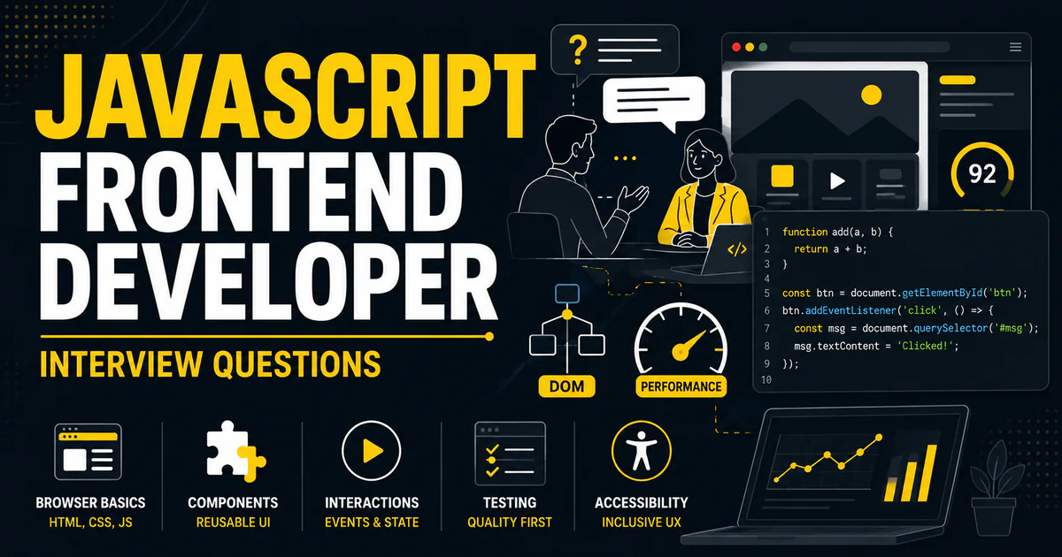 JavaScript Frontend Developer interview questions
