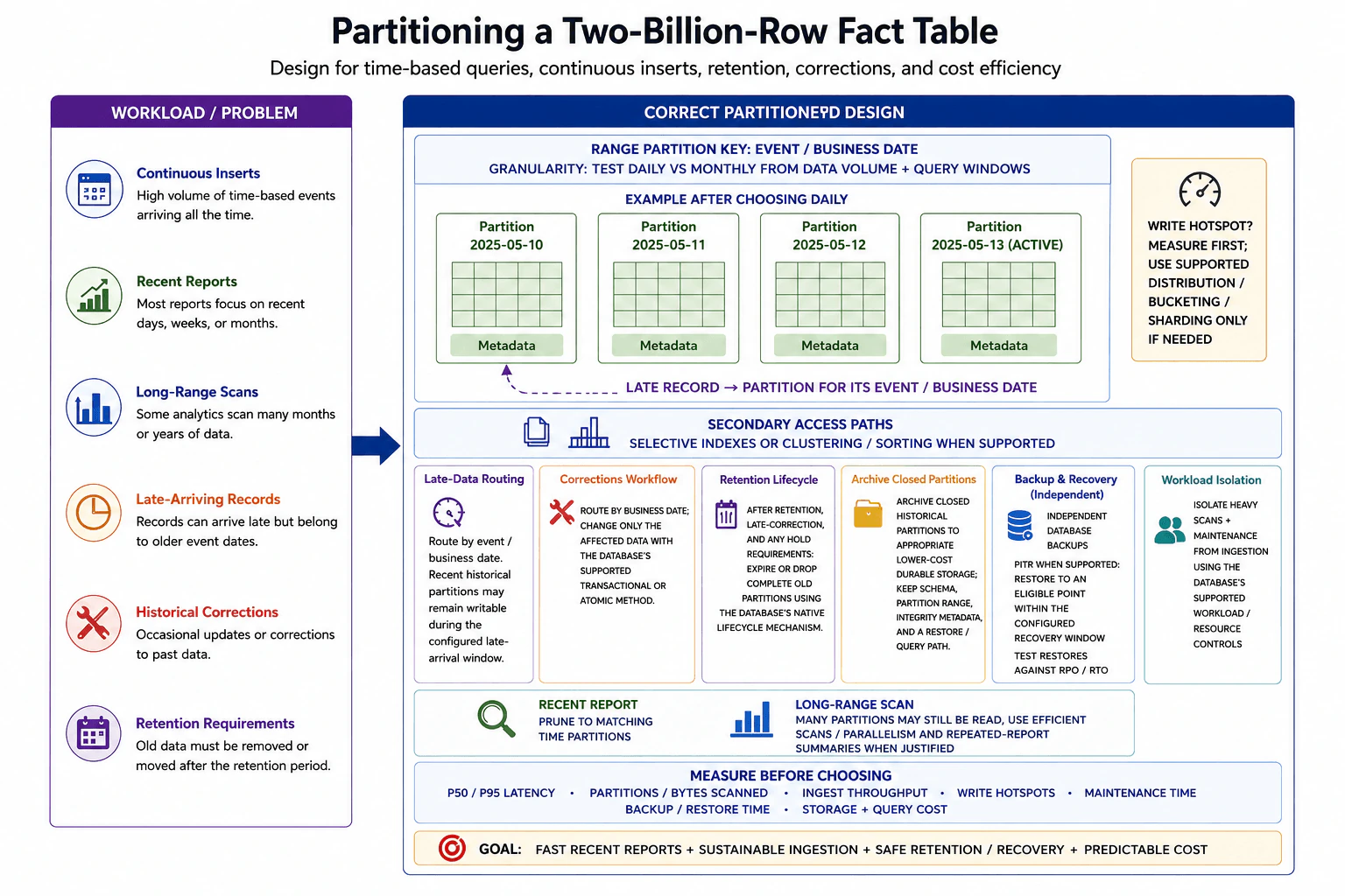 How would you partition a two-billion-row fact table? diagram