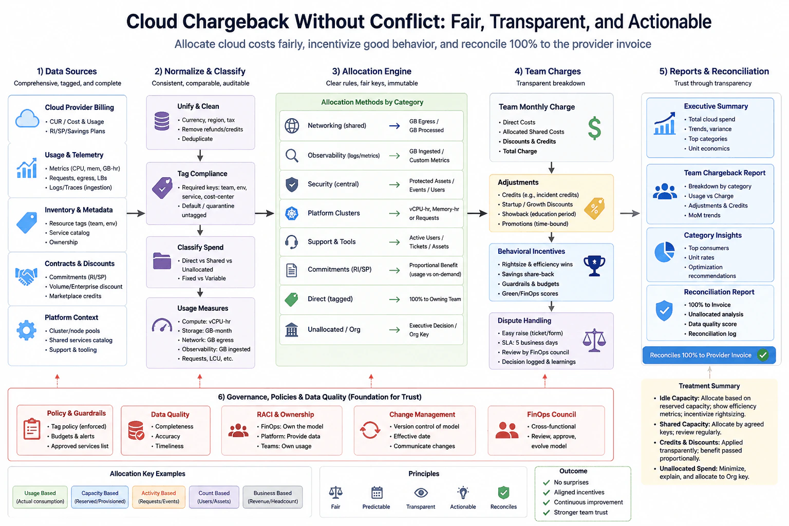 How would you implement cloud chargeback without creating conflict among teams? diagram