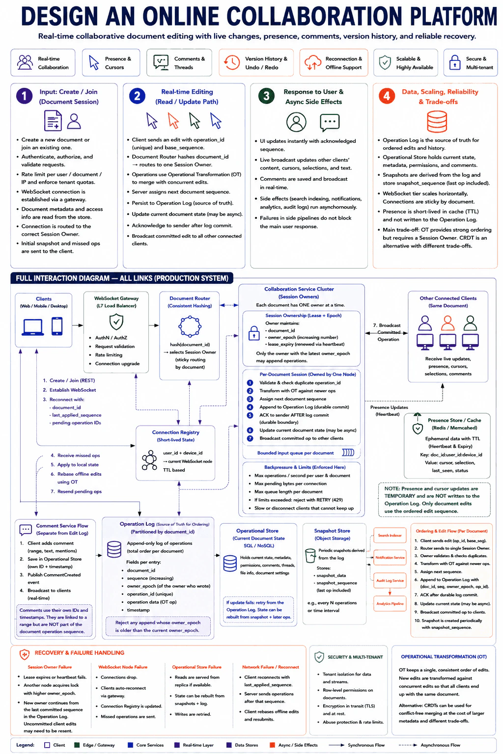 Design an online collaborator platform? diagram