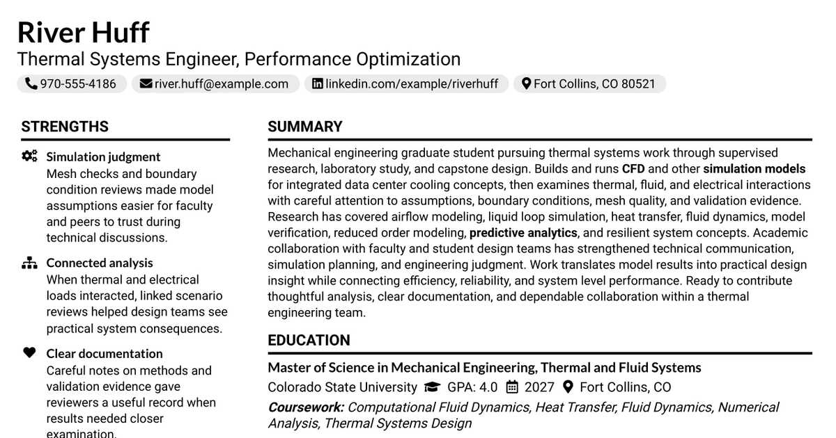 33 Thermal Systems Engineer For Performance Optimization (Modeling ...
